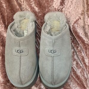 UGG Light Gray Suede Slip-Ons